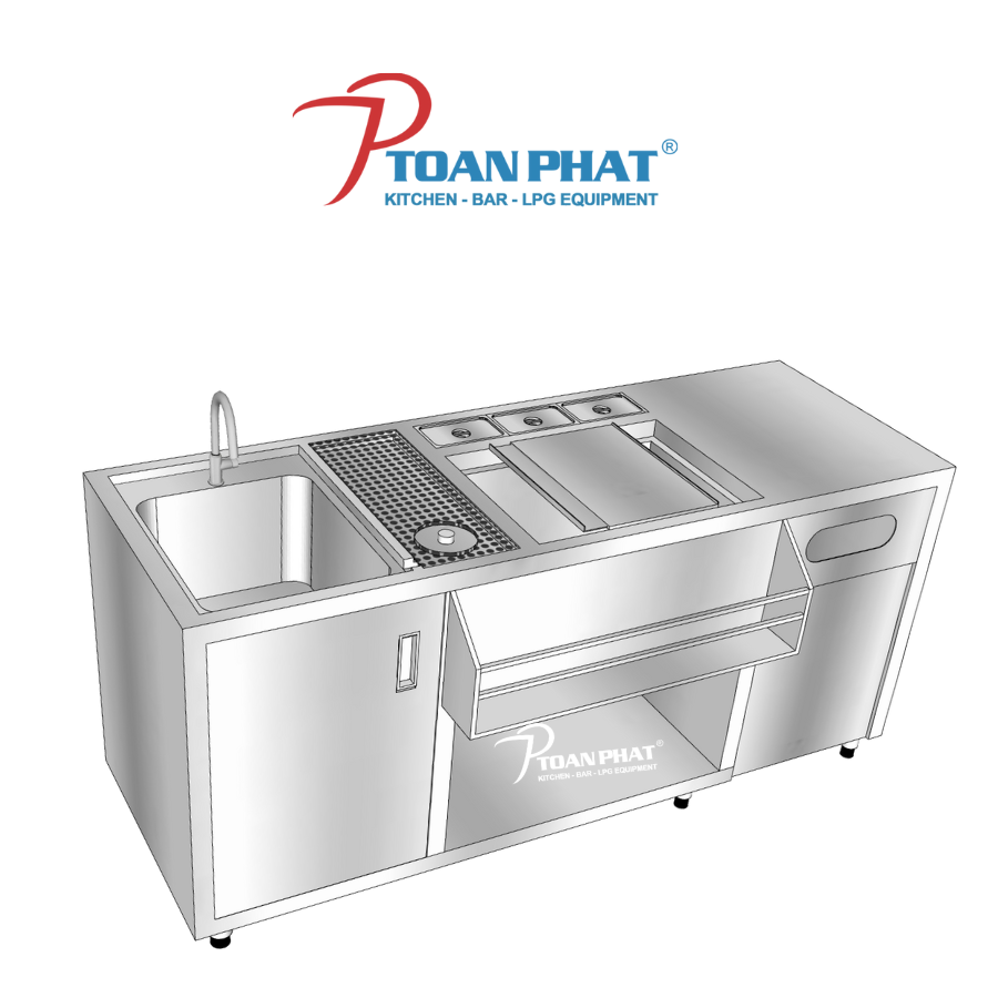 Quầy pha chế inox hiện đại
